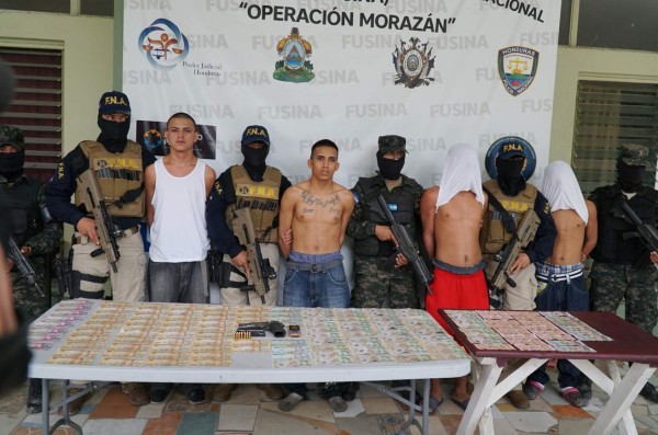 En Chamelecón caen 4 supuestos pandilleros con más de L10,000