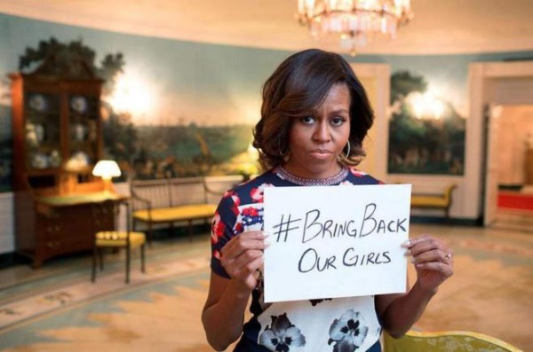 Michelle Obama se une a campaña para liberar a niñas de Nigeria