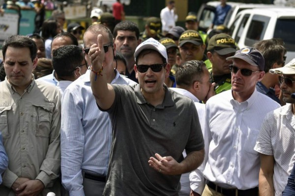 Rubio llega a Colombia para supervisar ayuda para Venezuela