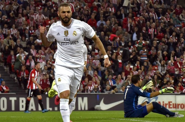 Benzema no perdona al Athletic de Bilbao y pone líder al Real Madrid