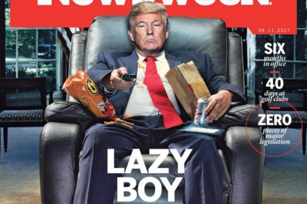 Newsweek: Trump, el presidente 'más haragán'