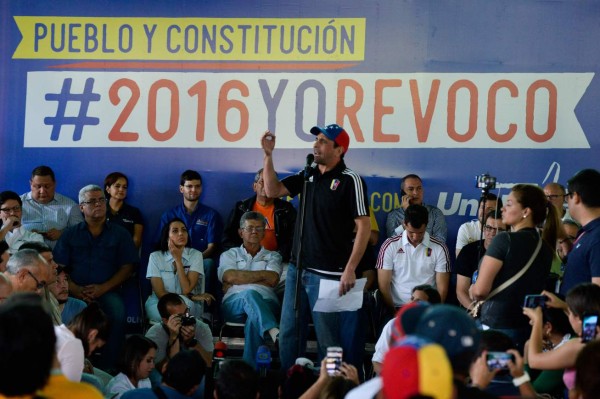 Capriles desafía a Maduro: 'El revocatorio se celebrará este año”
