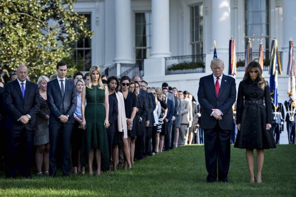 Trump guarda un minuto de silencio por víctimas del 11S