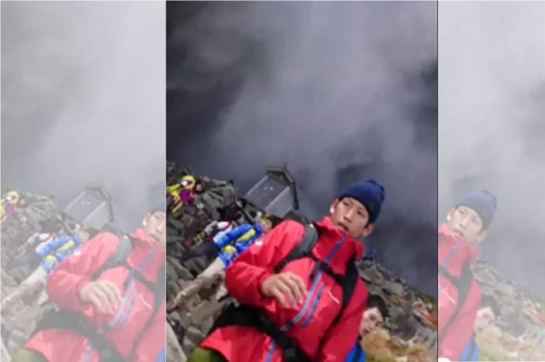 Turistas vivieron el susto cuando hizo erupción el volcán de Japón