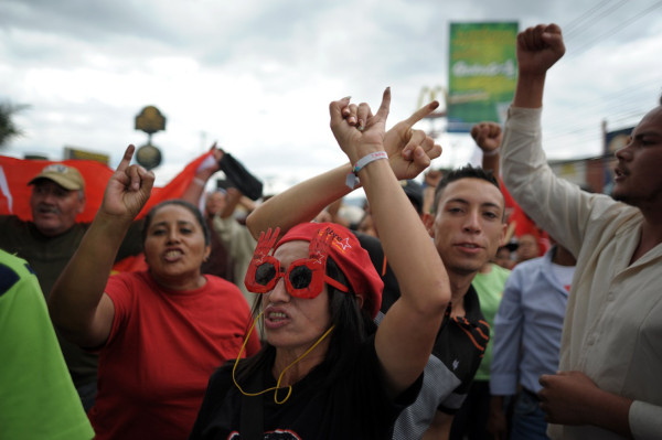 Elecciones 2013: Seguidores de Libre salen a protestar a las calles de Tegucigalpa, Honduras