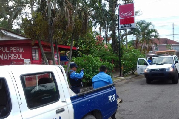 Matan a expolicía cerca de pulpería de La Ceiba
