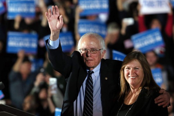 Democratic presidential candidate Sen. Bernie Sanders, I-Vt., speaks at his campaign headquarters, Wednesday, March 4, 2020, in Burlington, Vt. (AP Photo/Wilson Ring)