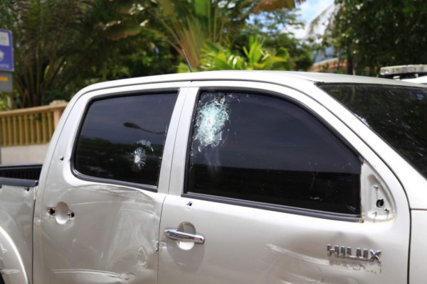 Tirotean carro blindado de hijo de excomisionado de la Policía de Honduras