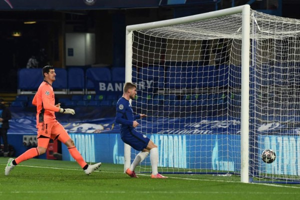 Timo Werner anotó el primer gol en el Chelsea vs Real Madrid. Foto AFP.