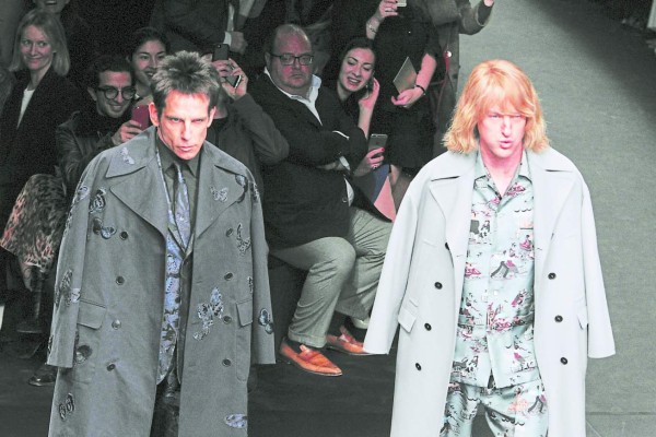 PARIS, FRANCE - MARCH 10: Owen Wilson, Ben Stiller walk the runway during the Valentino show as part of the Paris Fashion Week Womenswear Fall/Winter 2015/2016 on March 10, 2015 in Paris, France. (Photo by Antonio de Moraes Barros Filho/WireImage)