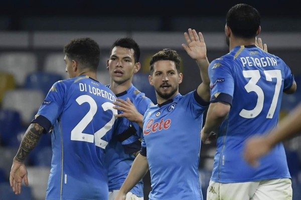 El Napoli derrotó al Rijeka y brindó la victoria a Maradona. Foto AFP