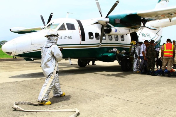 Con simulacro evalúan capacidades en aeropuerto de San Pedro Sula