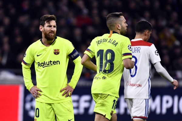 Barcelona y Messi no pueden contra el Lyon en la Champions League