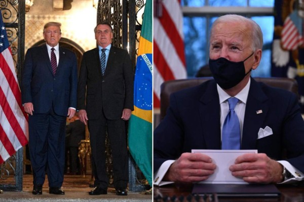 Bolsonaro, aliado de Trump, felicita a Biden por su investidura en EEUU