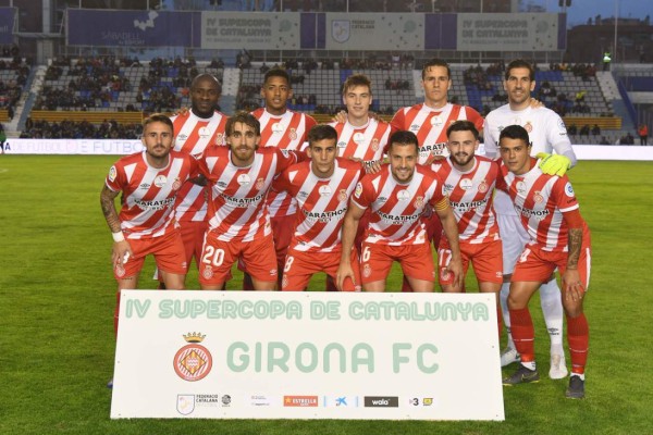 El 11 titular del Girona en donde destaca el hondureño Antony Lozano frente al Barcelona.