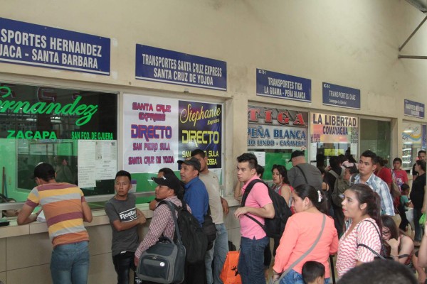 Buses de la terminal de San Pedro Sula no trabajarán hoy