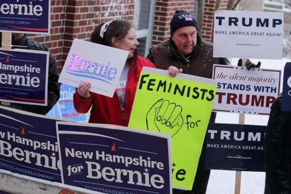 Trump y Sanders lideran último sondeo sobre primarias en Nuevo Hampshire