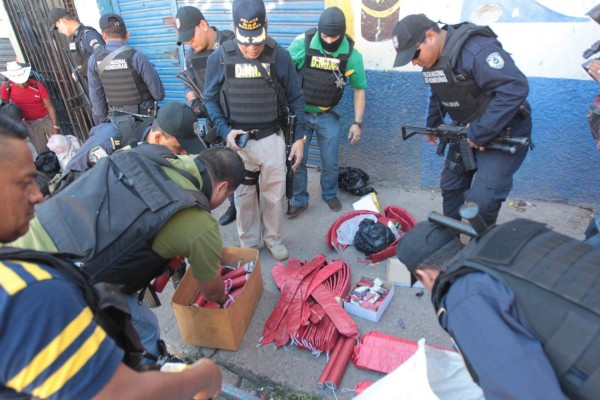 Decomisan más pólvora en mercados de Tegucigalpa