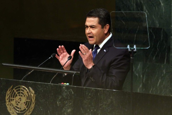 Juan Orlando Hernández expone sobre el país en la ONU