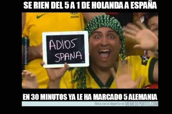 Con memes se burlan de goleada de Alemania a Brasil