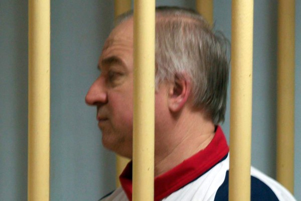 Former Russian military intelligence colonel Sergei Skripal attends a hearing at the Moscow District Military Court in Moscow on August 9, 2006.Sergei Skripal, a former Russian double agent whose mysterious collapse in England sparked concerns of a possible poisoning by Moscow, has been living in Britain since a high-profile spy swap in 2010. Police were probing his exposure to an unknown substance, which left him unconscious on a bench in the city of Salisbury and saw media draw parallels to the case of Alexander Litvinenko, an ex-spy who died of radioactive polonium poisoning in 2006. / AFP PHOTO / Kommersant Photo / Yuri SENATOROV / Russia OUT