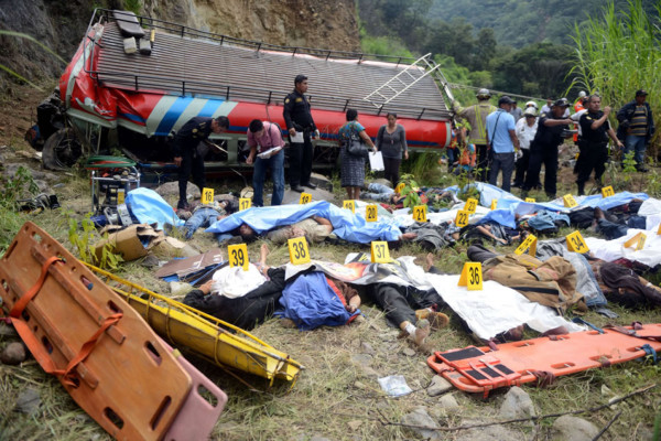 Más de 40 muertos en accidente de tránsito en Guatemala