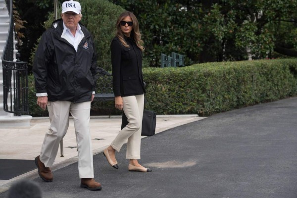 Trump y Melania viajan a Florida tras paso del huracán Irma