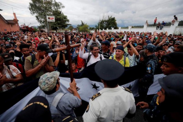 ONU preocupada por vulnerabilidad de caravana de migrantes hondureños