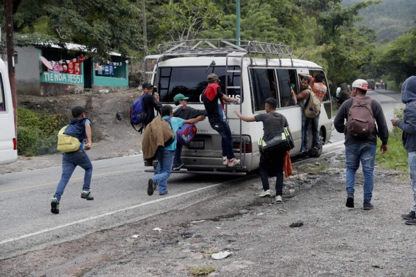 Centenares de migrantes hondureños ya están en la capital de Guatemala