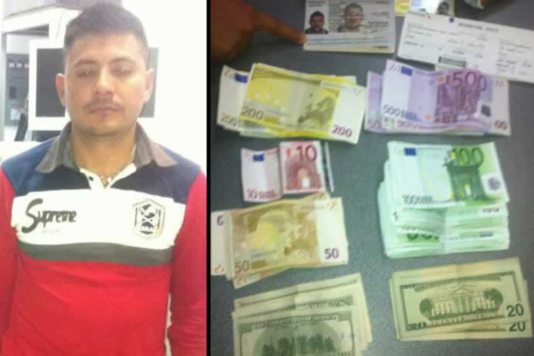 Detienen a boliviano con dólares y euros en aeropuerto de San Pedro Sula