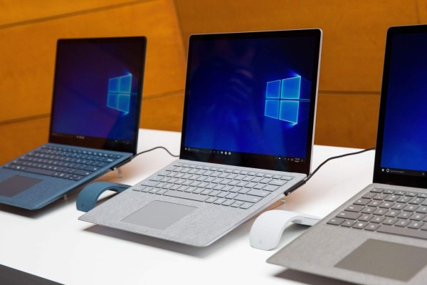 NEW YORK, NY - MAY 2: A view of the new Microsoft Surface Laptop following a Microsoft launch event, May 2, 2017 in New York City. The Windows 10 S operating system is geared toward the education market and is Microsoft's answer to Google's Chrome OS. Drew Angerer/Getty Images/AFP== FOR NEWSPAPERS, INTERNET, TELCOS & TELEVISION USE ONLY ==