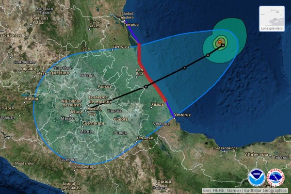 Huracán Katia alcanza categoría 2 y se dirige a México