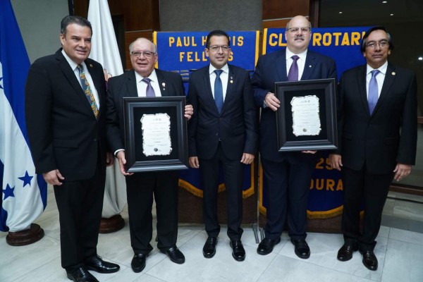 Club Rotario concede galardón a Jorge Canahuati y Diego Pulido