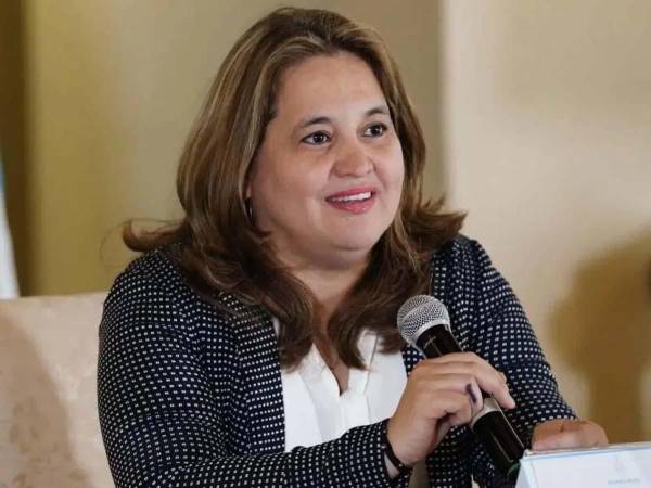 Julissa Villanueva, exviceministra de Seguridad, durante una comparecencia pública. Foto de archivo.