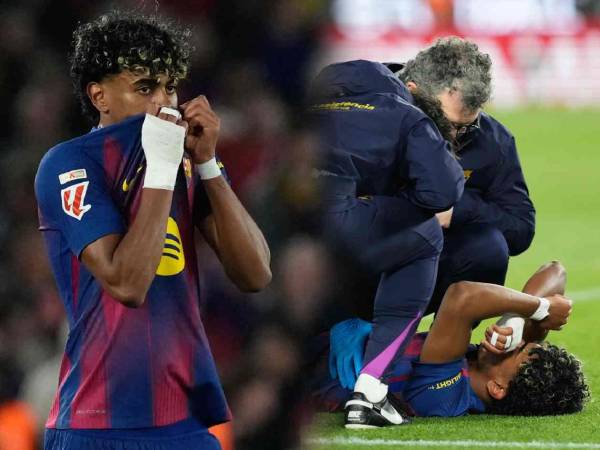 Lamine Yamal se lesionó este miércoles luego de anotar un gol ante el Celta de Vigo.
