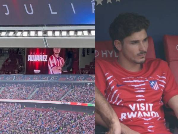 Julián Álvarez recibió una brutal pitada en su regreso al Metropolitano.