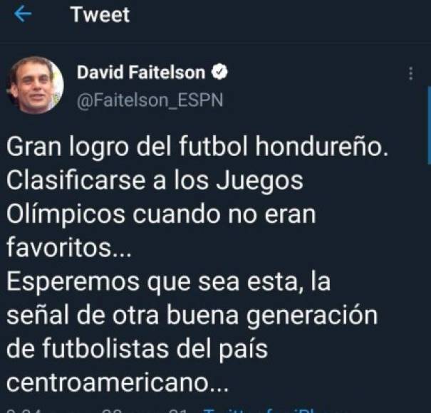 David Faitelson: El polémico periodista de ESPN sorprendió al destacar el pase de Honduras a los Olímpicos, aunque señaló que la H no era favorito.