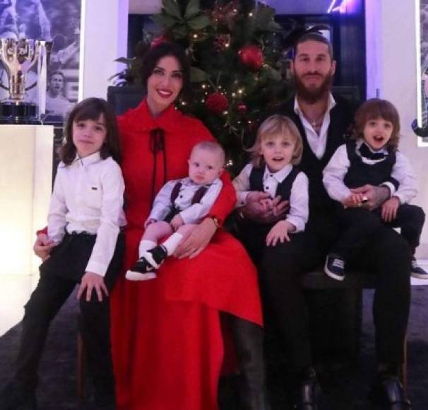 Sergio Ramos: El capitán del Real Madrid es un hombre de familia y recibió el 2021 junto a sus seres queridos.