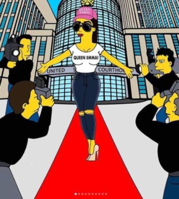 Otro post que ha desatado furor en la supuesta cuenta de Emma Coronel es el de Emma, El Chapo y sus hijas en Los Simpson.