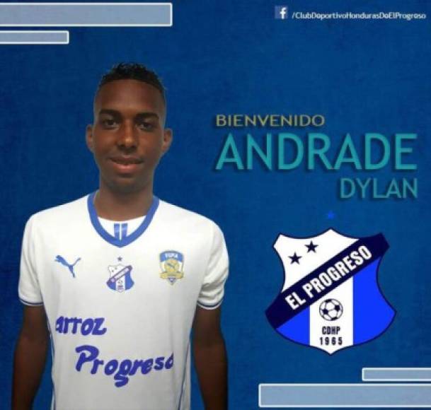 El Honduras Progreso anunció el fichaje del joven defensa Dylan Andrade, procedente del Platense de Puerto Cortés. El mundialista Sub-17 y Sub-20 jugará el Torneo Apertura con los ribereños.