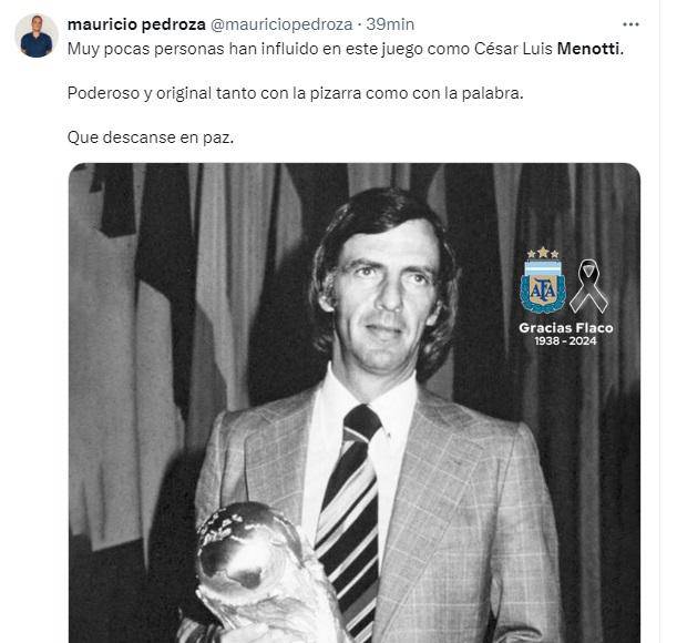 Argentina y el mundo del fútbol lloran la muerte de Menotti