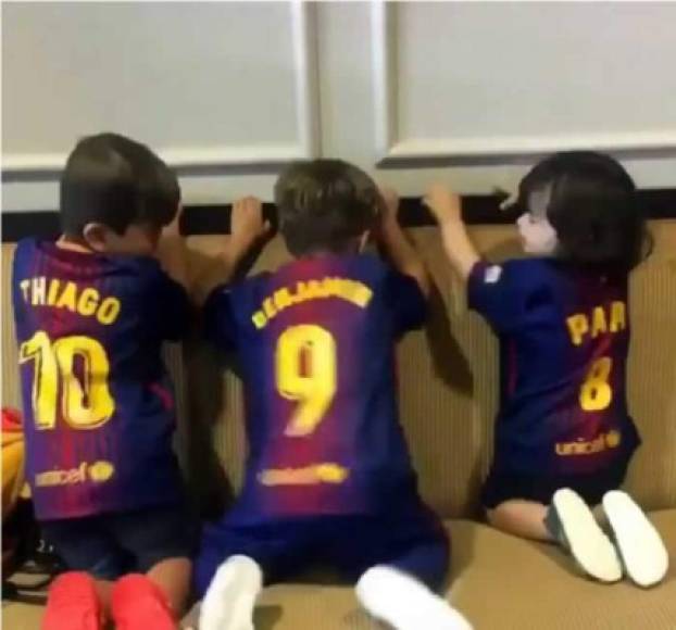 Los hijos de algunos jugadores del Barcelona.