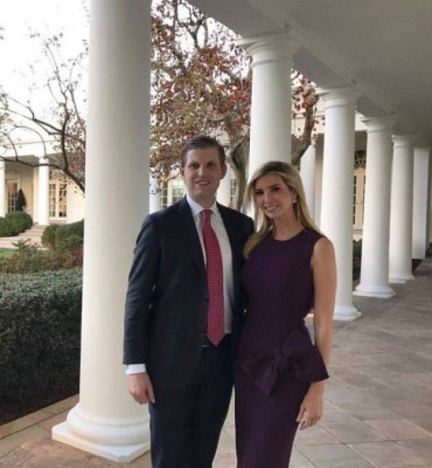 Eric, quien quedó encargado del imperio Trump junto a su hermano mayor, también viaja a Washington D.C. para ver a su hermana Ivanka y al presidente.