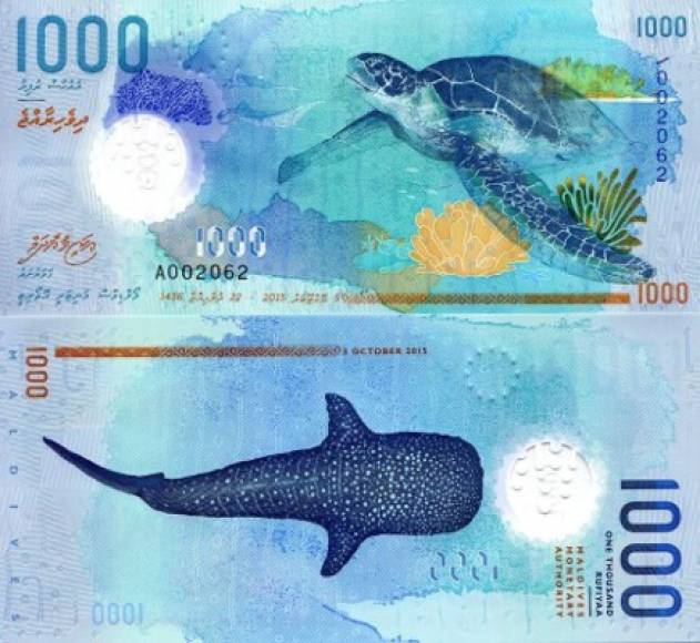 Tras anunciarse el ganador, la competencia por el cetro de este año ya comenzó. El primer billete enviado en 2016 es el de 1.000 rufiyaas de las islas Maldivas que muestra en su habitat natural a mantarrayas, tortugas y tiburones.