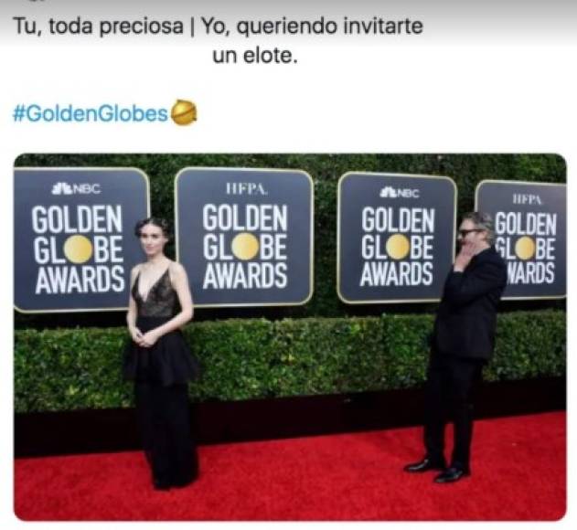 Las miradas de Joaquin Phoenix a su esposa alimentaron los memes de la gala. El histrión se llevó el premio a mejor actor en un drama por 'Joker'.