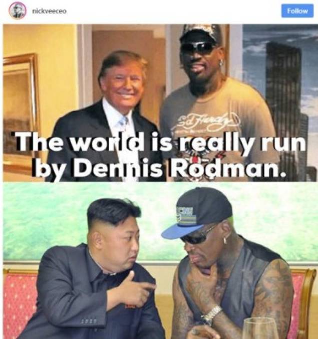 Otros tuiteros agradecieron a la ex estrella de la NBA, Dennis Rodman, por su supuesto rol en la histórica cumbre.