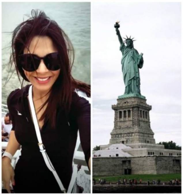 La bella Loren Mercadal, presentadora del programa Las Mañanas del 5 de Televicentro, viajó a Nueva York para visitar la Estatua de la Libertad.