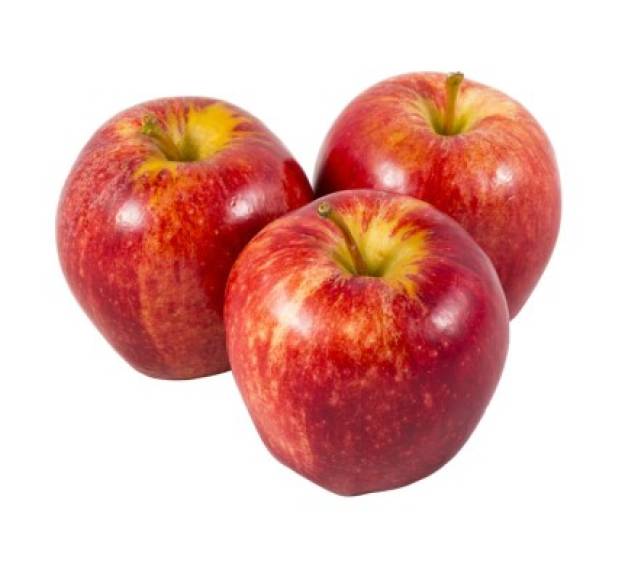 red apple isolated on white with clipping path