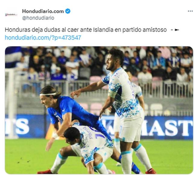 HonduDiario - “Honduras deja dudas al caer ante Islandia en partido amistoso”.