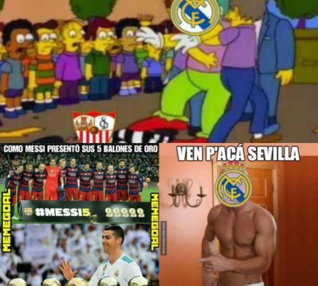 El Real Madrid ha goleado 5-0 al Sevilla y en las redes sociales no podían faltar los memes. Cristiano Ronaldo es protagonista tras su quinto Balón de Oro que conquistó .
